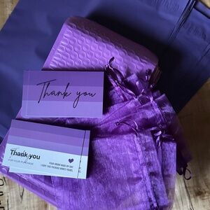 💜 The Purple Pack - Shipping Bundle #5 - Cards, Bubble Mailers, Poly Mailers